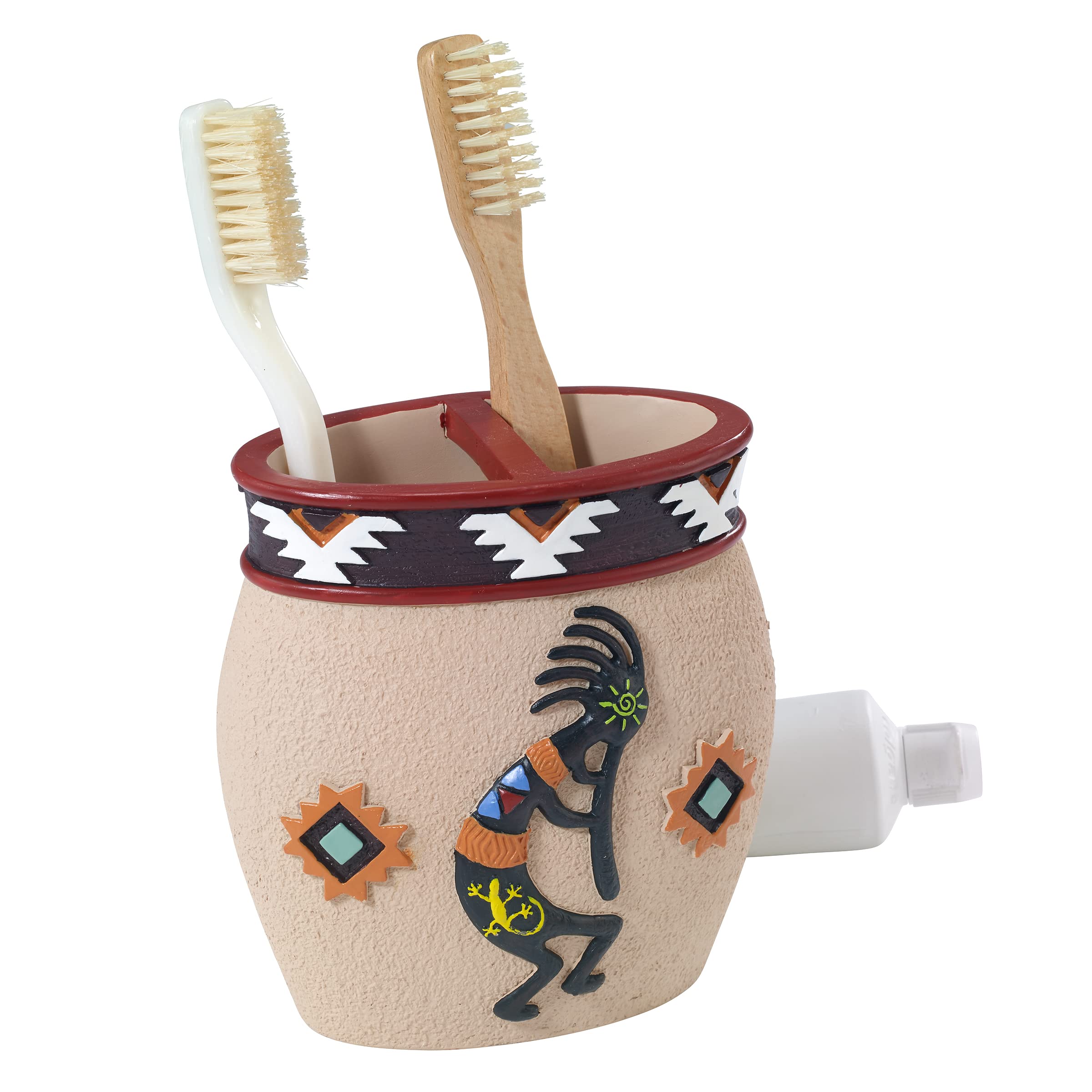 Avanti Linens - Toothbrush Holder, Guest Bathroom Essentials, Aztec Home Decor (Navajo Dance Collection)